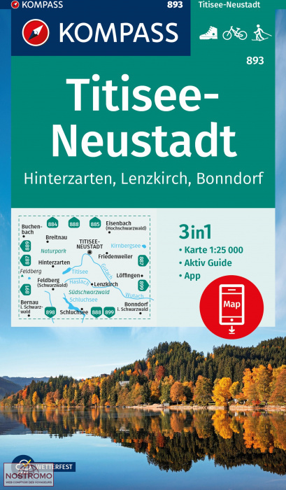893 TITISEE-NEUSTADT | Kompass hiking map