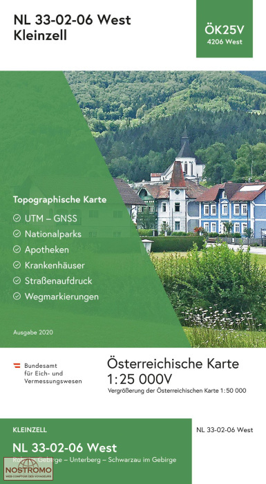 4206-WEST KLEINZELL | carte topographique BEV