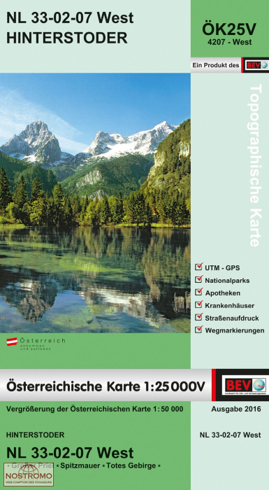 4207-WEST HINTERSTODER | carte topographique BEV