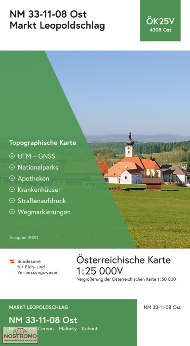 4308-OST MARKT LEOPOLDSCHLAG | carte topographique BEV