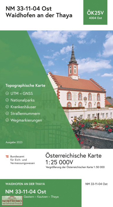 4304-OST WAIDHOFEN AN DER THAYA | carte topographique BEV