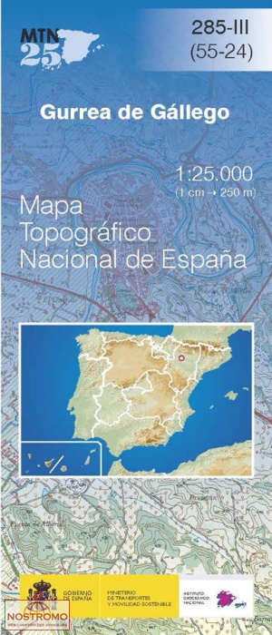 285-3 GURREA DE GÁLLEGO | carte topographique CNIG