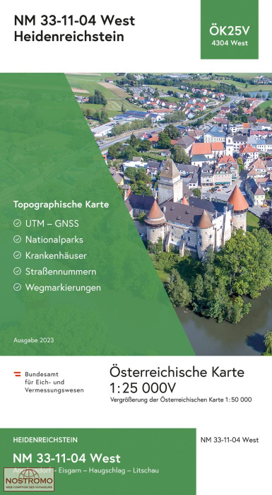 4304-WEST HEIDENREICHSTEIN | carte topographique BEV