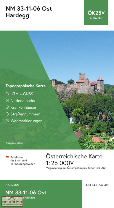 4306-OST HARDEGG | carte topographique BEV