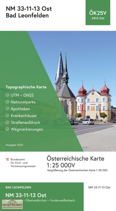 4313-OST BAD LEONFELDEN | carte topographique BEV
