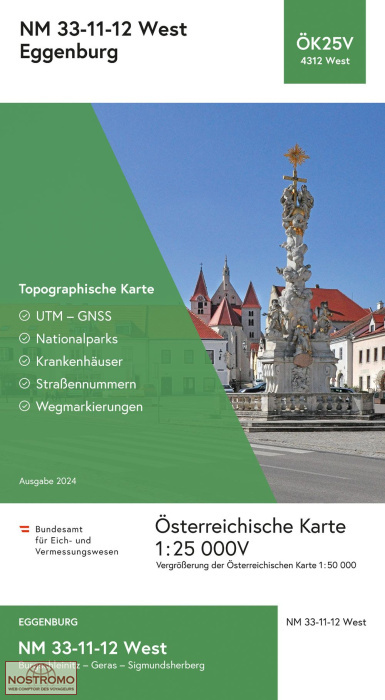 4312-WEST EGGENBURG | carte topographique BEV
