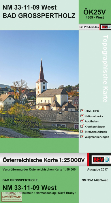 4309-WEST BAD GROSSPERTHOLZ | carte topographique BEV