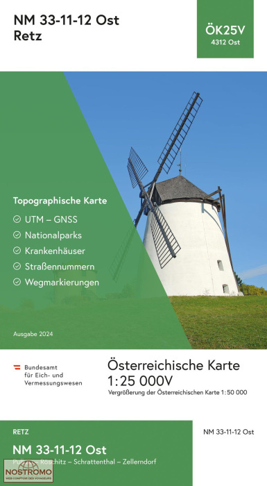 4312-OST RETZ | carte topographique BEV