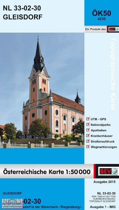 4230 GLEISDORF | carte topographique BEV