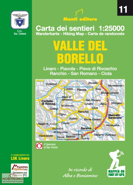 11 VALLE DEL BORELLO | Monti hiking map