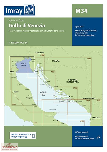 M34 GOLFE DE VENISE | carte marine Imray