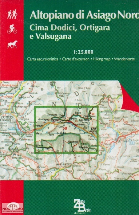 04 ALTOPIANO DI ASIAGO NORD | carte de randonnée Zetabeta