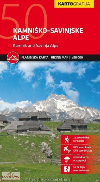 KAMNISKO-SAVINJSKE ALPE | Kartografija hiking map
