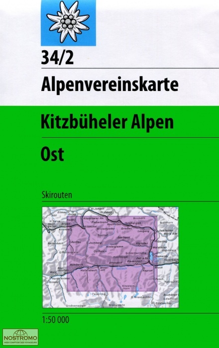34/2 KITZBÜHELER ALPEN OST |Alpenverein  winter sports map