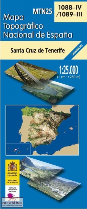 1088-4/1089-3 SANTA CRUZ DE TENERIFE | carte topographique CNIG