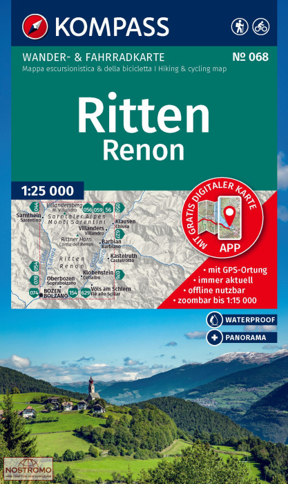 RITTEN / RENON 068 | Kompass hiking map