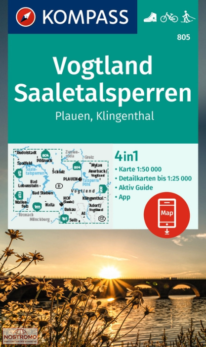 805 VOGTLAND - SAALETALSPERREN | Kompass hiking map