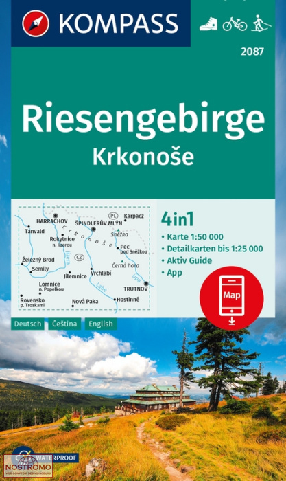 2087 RIESENGEBIRGE / KRKONOSE | carte de randonnée Kompass
