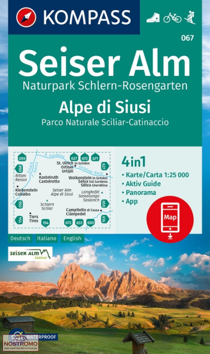SEISER ALM / ALPE DI SIUSI 067 | Kompass hiking map