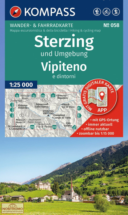STERZING UND UMGEBUNG 058 | carte de randonnée Kompass