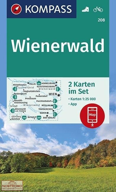 WIENERWALD 208 | Kompass hiking maps