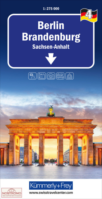 4 BERLIN - BRANDEBOURG - SAXE-ANHALT | carte routière Kummerly+Frey