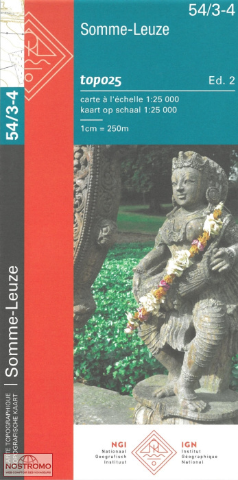 54/3-4 SOMME-LEUZE | carte topographique NGI/IGN