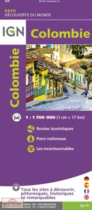 COLOMBIE | carte touristique IGN