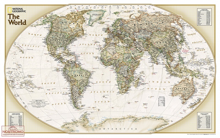 THE WORLD POLITICAL EXPLORER ANTIC | National Geographic wall map