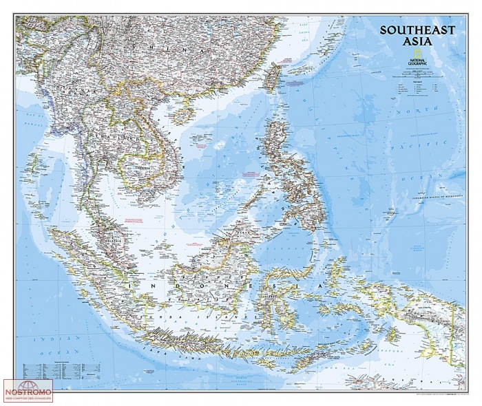 ASIE DU SUD-OUEST | carte murale National Geographic