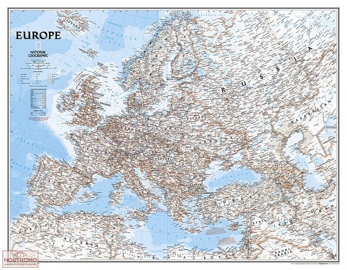 EUROPE POLITICAL | National Geographic wall map