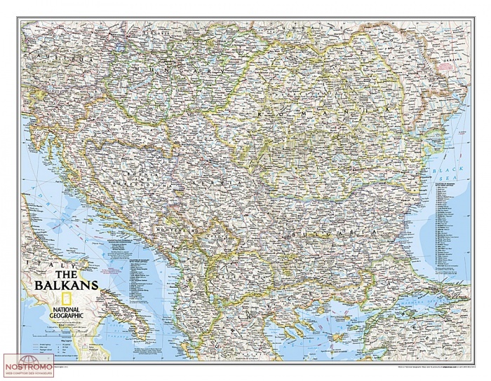 BALKANS | National Geographic wall map