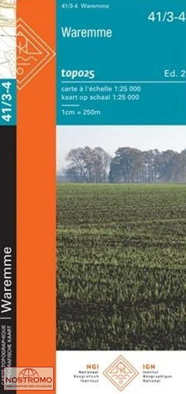 41/3-4 WAREMME | carte topographique NGI/IGN