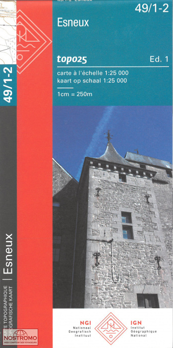 49/1-2 ESNEUX | carte topographique NGI/IGN