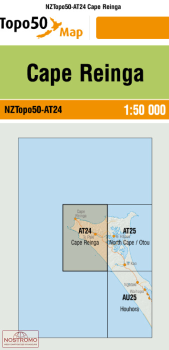 AT24 CAPE REINGA | carte topographique LINZ