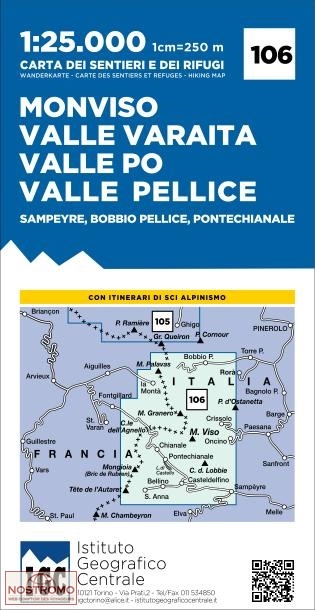 106 MONVISO | carte de randonnée IGC