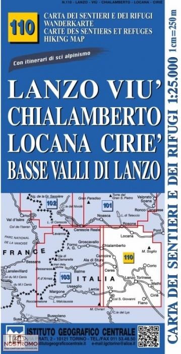 110 LANZO VIU | carte de randonnée IGC