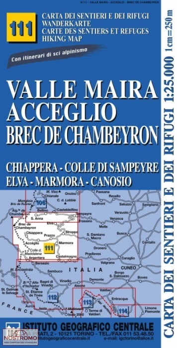 111 VALLE MAIRA | carte de randonnée IGC