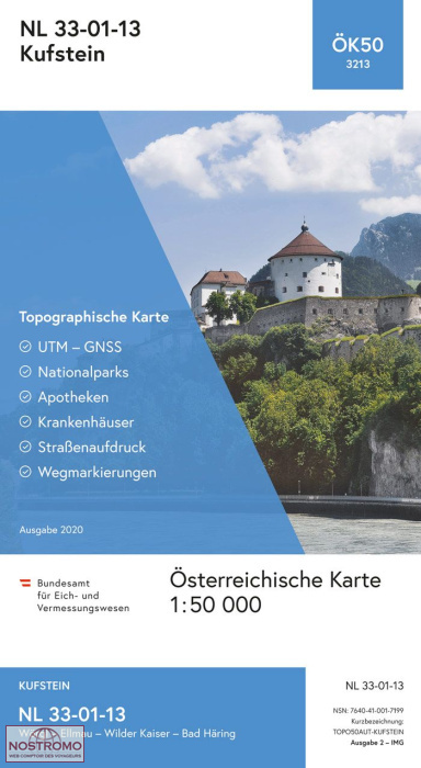 3213 KUFSTEIN | carte topographique BEV