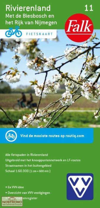 RIVIERENLAND 11 | carte de cyclotourisme Falk