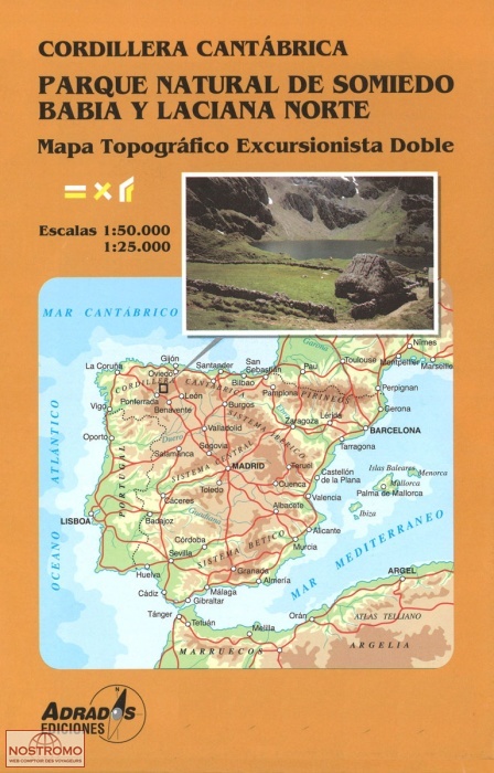 PARQUE NATURAL DE SOMIEDO | carte de randonnée Adrados