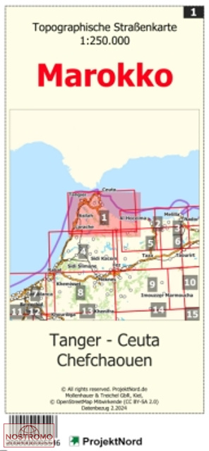 01 TANGER - CEUTA - CHEFCHAOUEN | Projektnord topographic map