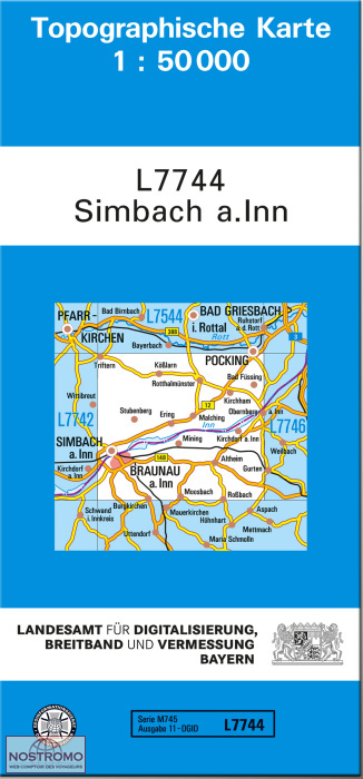 L7744 SIMBACH A. INN | carte topographique LDBV