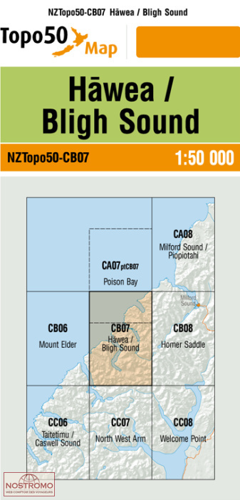 CB07 HAWEA / BLIGH SOUND | carte topographique LINZ