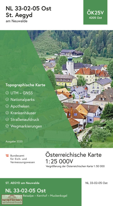 3104-OST SANKT AEGYD AM NEUWALDE | BEV topographical map