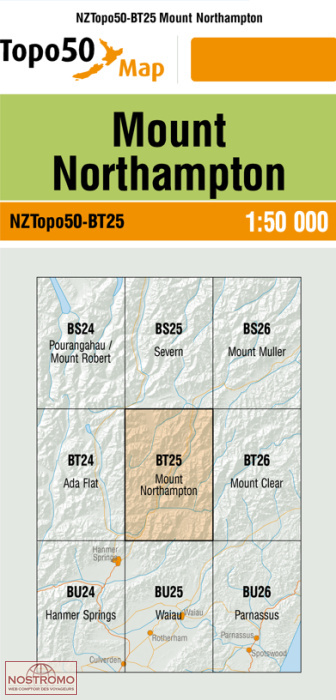 BT25 MOUNT NORTHAMPTON | carte topographique LINZ