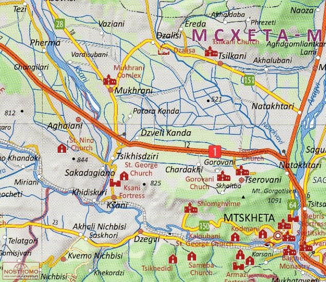 2 MTSKHETA-MTIANETI | carte touristique Geoland | nostromoweb