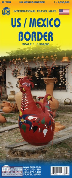FRONTIÈRE USA / MEXIQUE | carte touristique ITMB