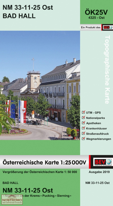 4325-OST BAD HALL | carte topographique BEV