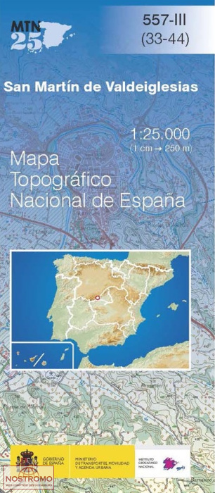 557-3 SAN MARTÍN DE VALDEIGLESIAS | CNIG topographical map